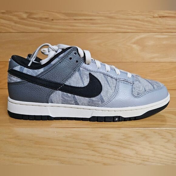 Nike Dunk Low SE Copy & Paste Dark Grey Heather Noir Black Mens Shoe DQ5015-063 - Picture 1 of 12